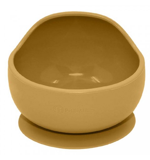 Petite& Mars Take&Match - silikonowa miseczka z przyssawką   6m+ | Intense Ochre